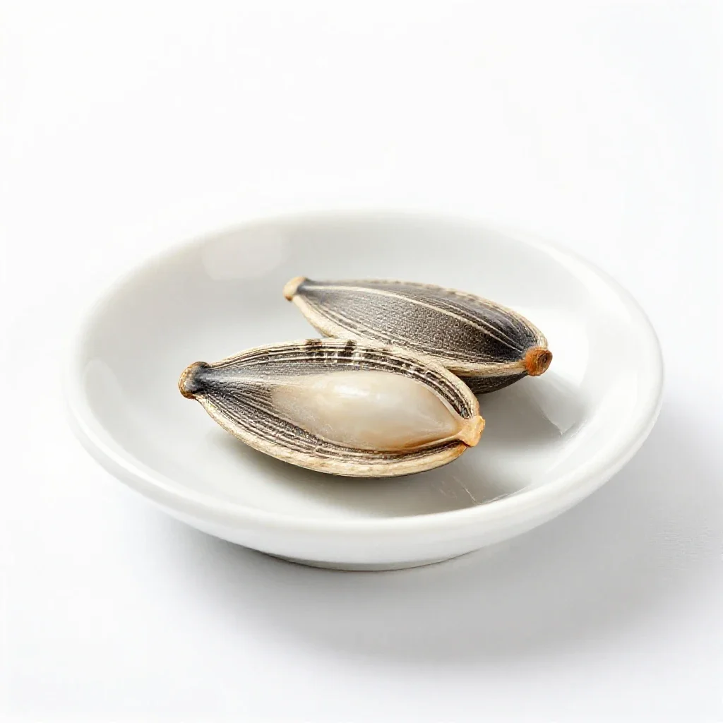 Safflower seed isolated on a white background