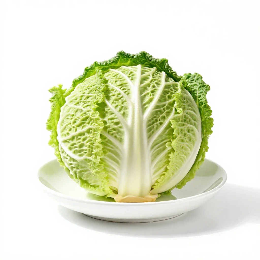 Savoy cabbage isolated on a white background