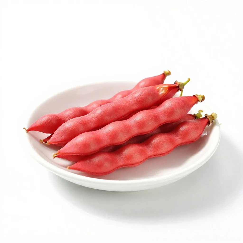 Scarlet runner isolated on a white background