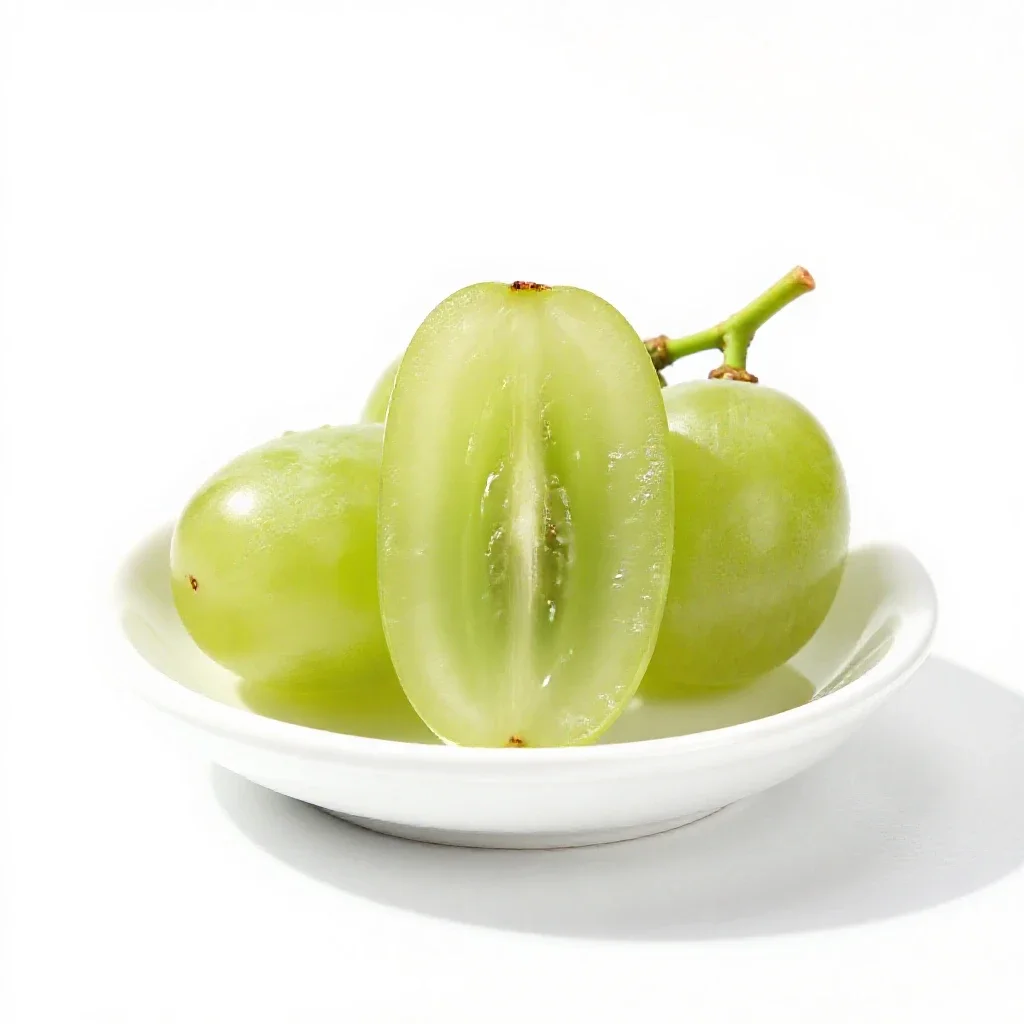 Slipskin grape isolated on a white background