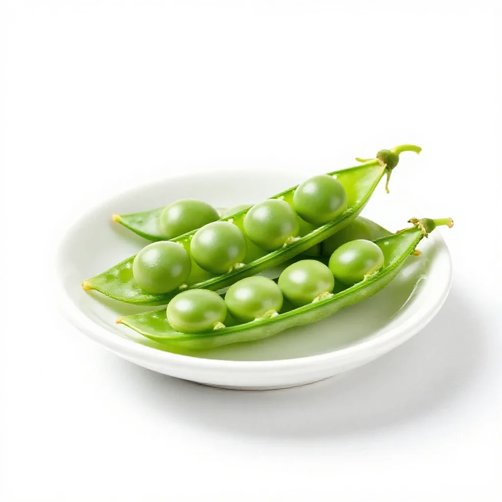 Snow pea isolated on a white background
