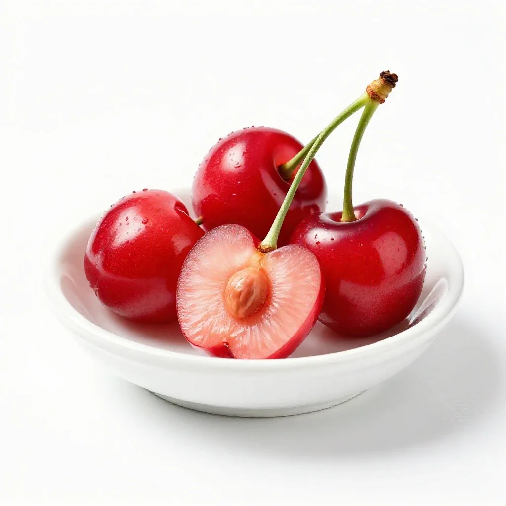 Sour cherry isolated on a white background