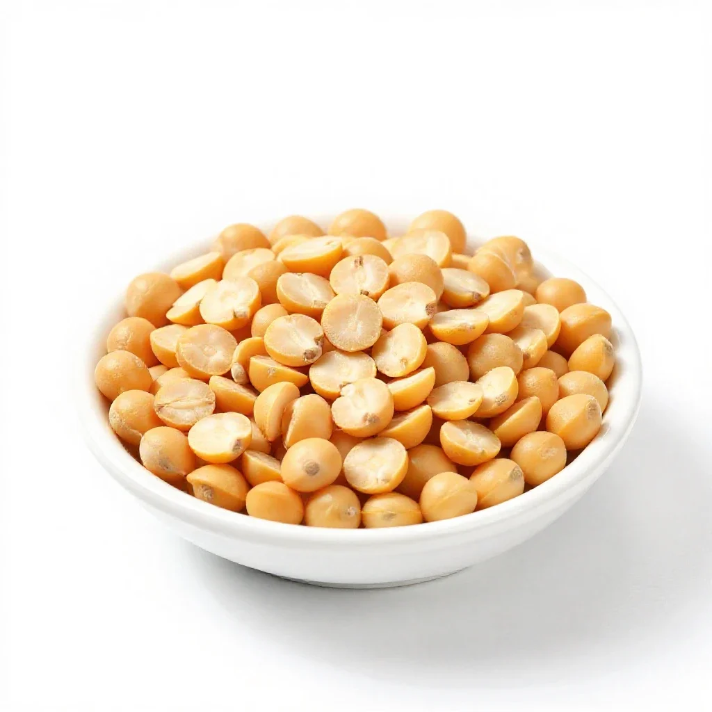 Split-pea isolated on a white background