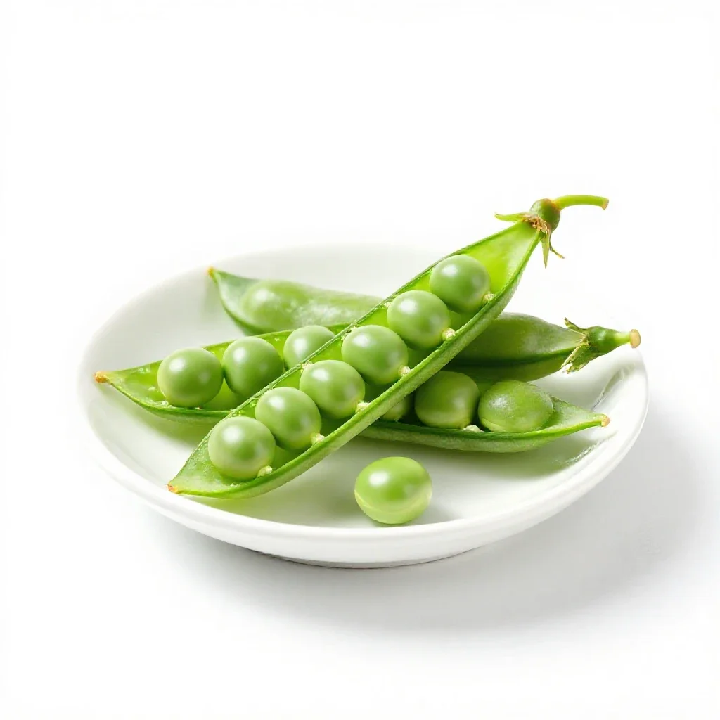 Sugar snap pea isolated on a white background