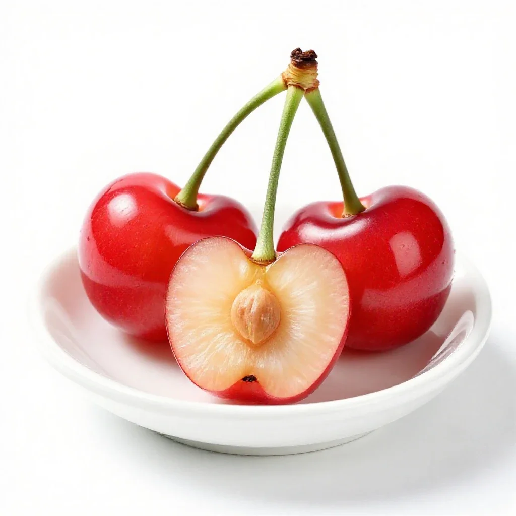 Sweet cherry isolated on a white background