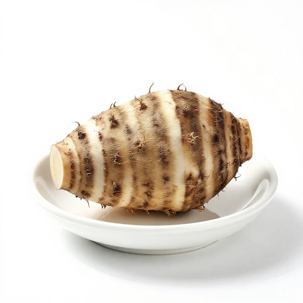 Taro isolated on a white background