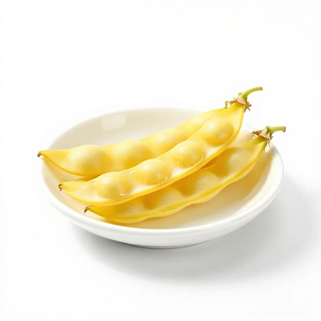 Wax bean isolated on a white background