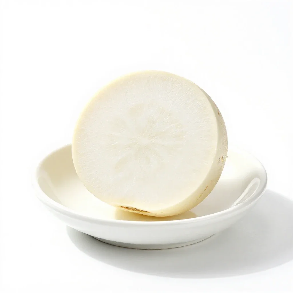 White turnip isolated on a white background