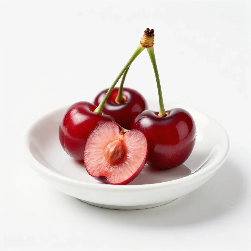 Wild cherry isolated on a white background