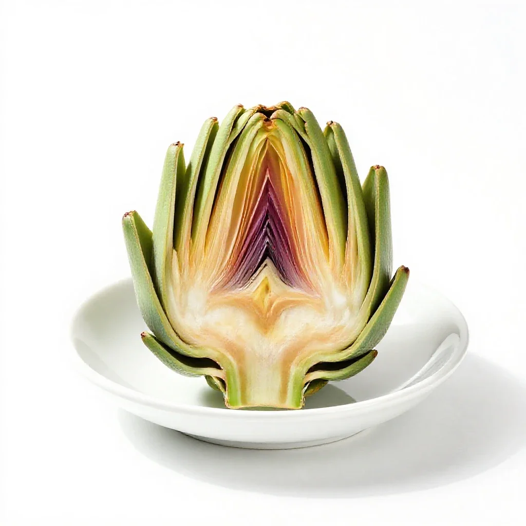 Artichoke heart isolated on a white background