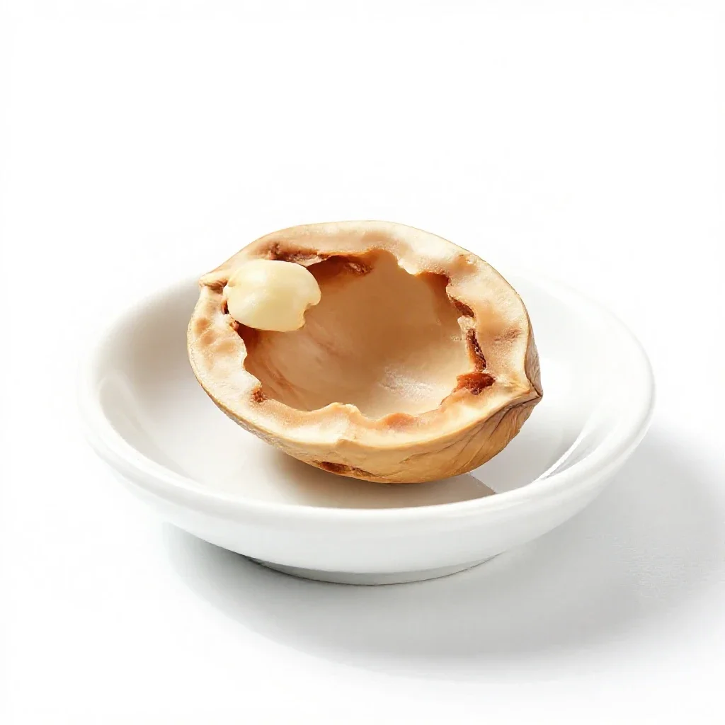 Edible nut isolated on a white background