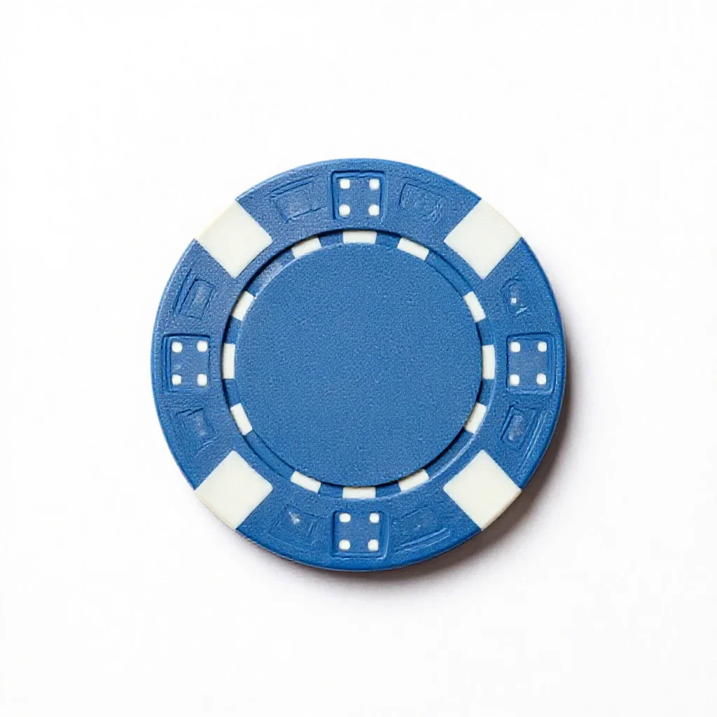 Blue chip isolated on a white background