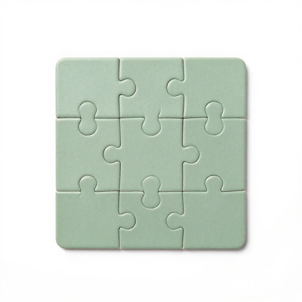 Jigsaw puzzle isolated on a white background