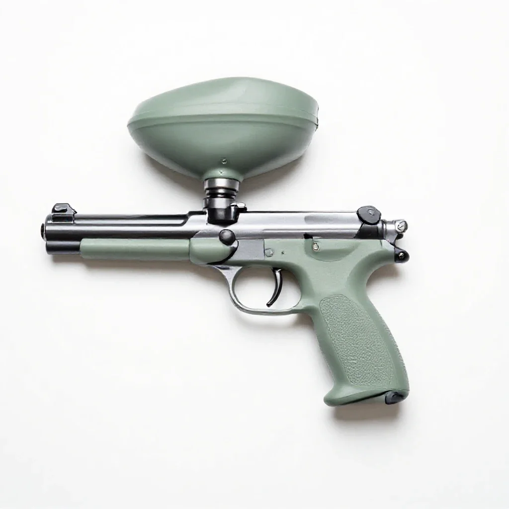 Paintball gun isolated on a white background