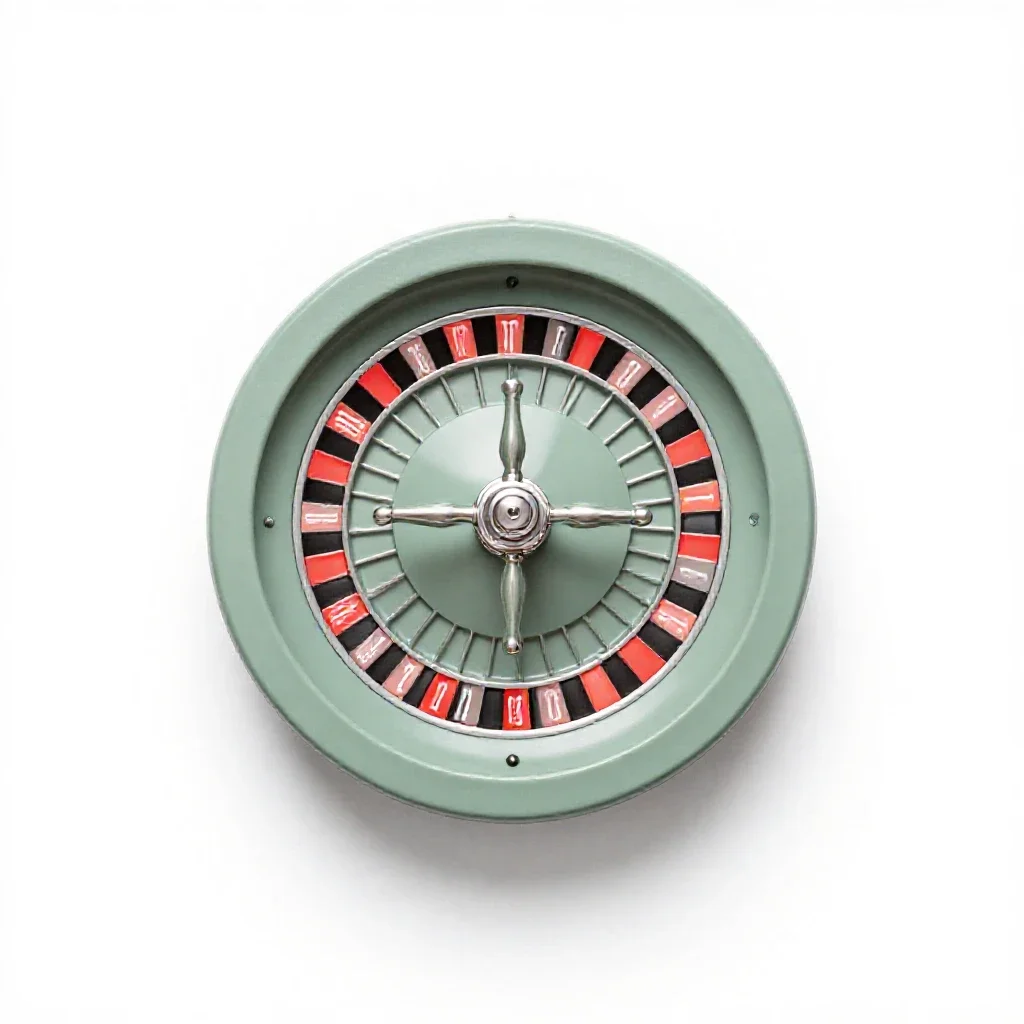 Roulette wheel isolated on a white background