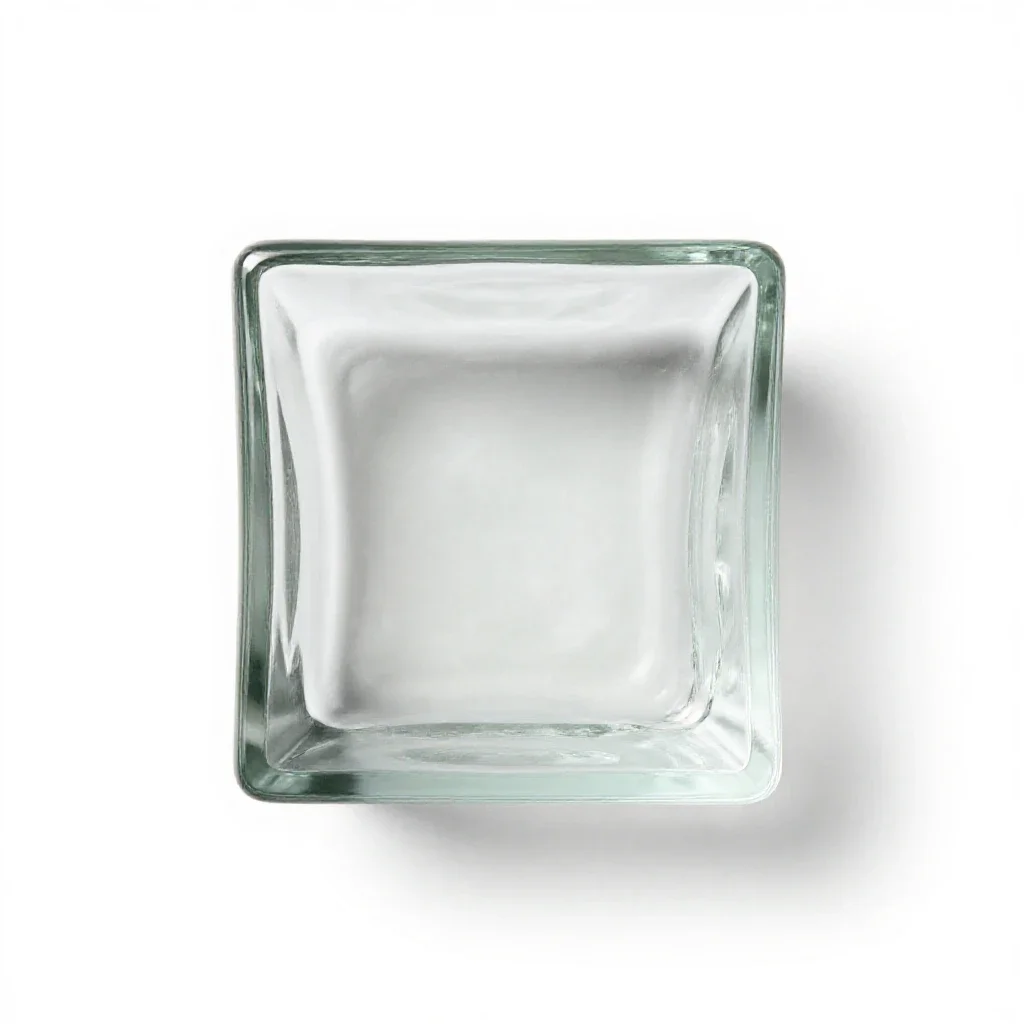 Cut glass isolated on a white background