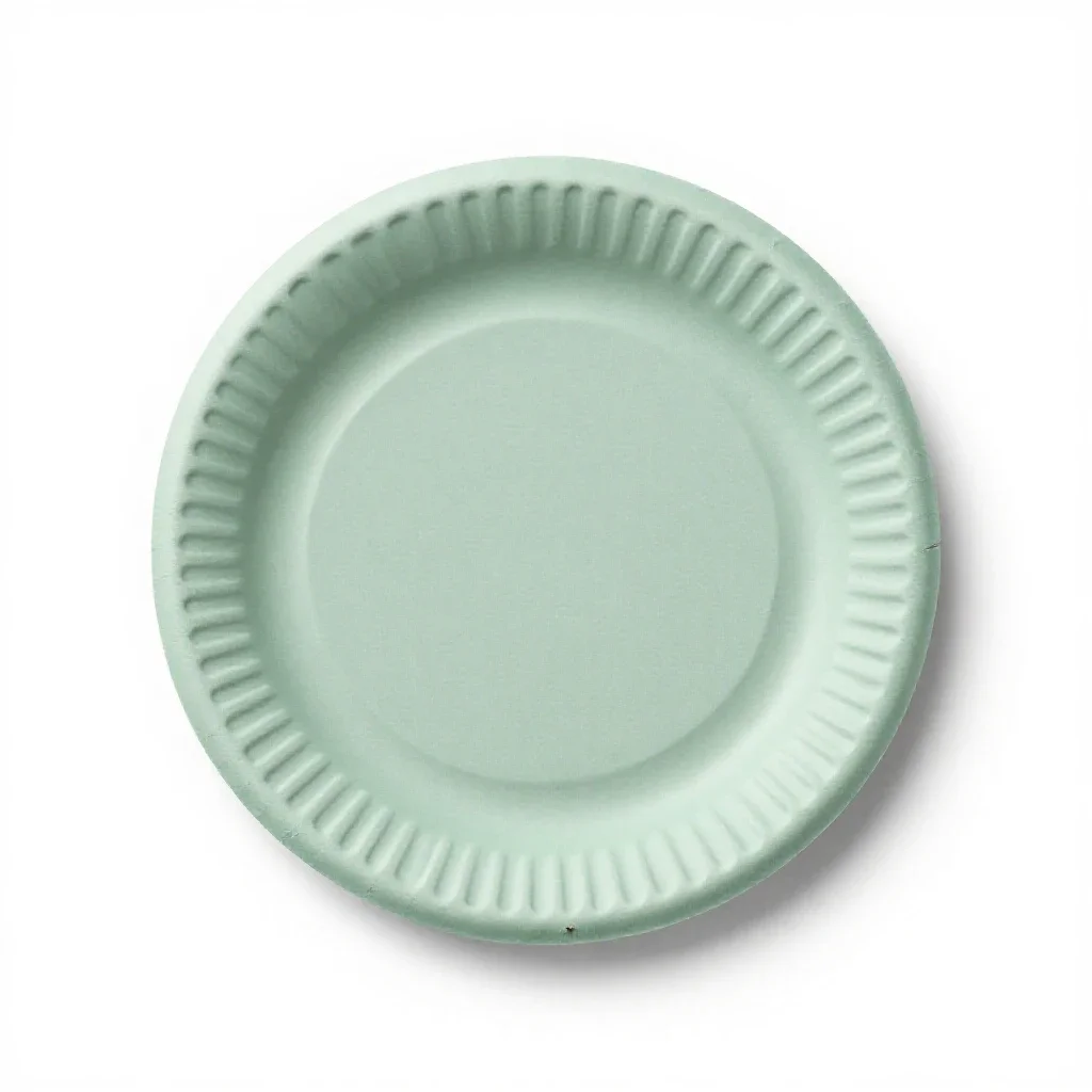 Paper plate isolated on a white background