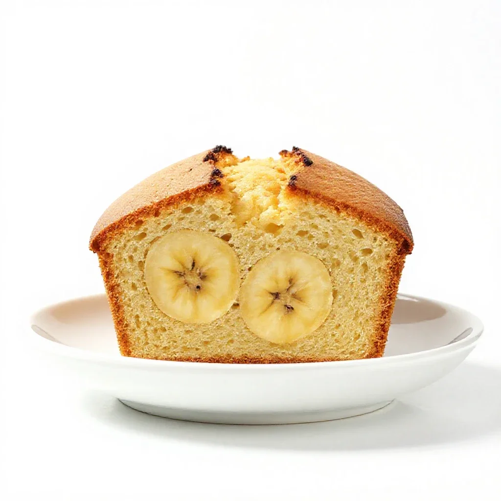 Banana bread isolated on a white background