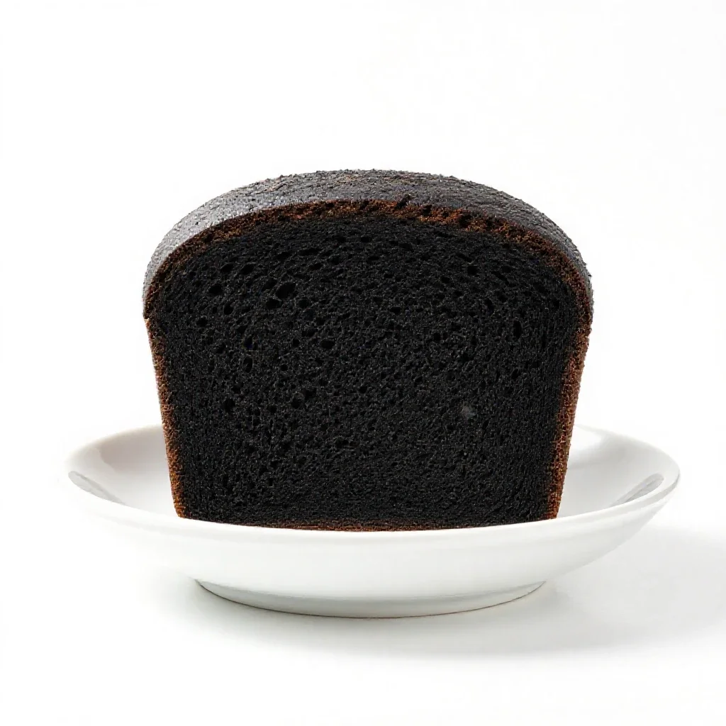 Black bread isolated on a white background