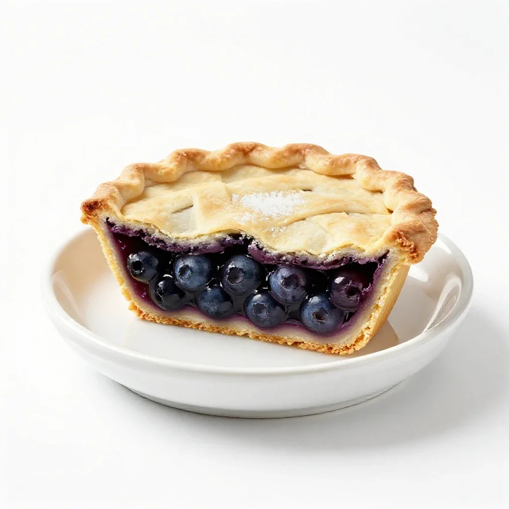 Blueberry pie isolated on a white background