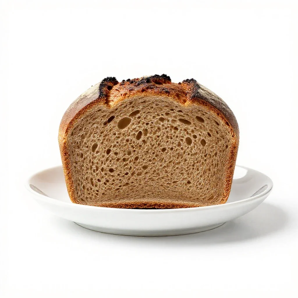 Brown bread isolated on a white background