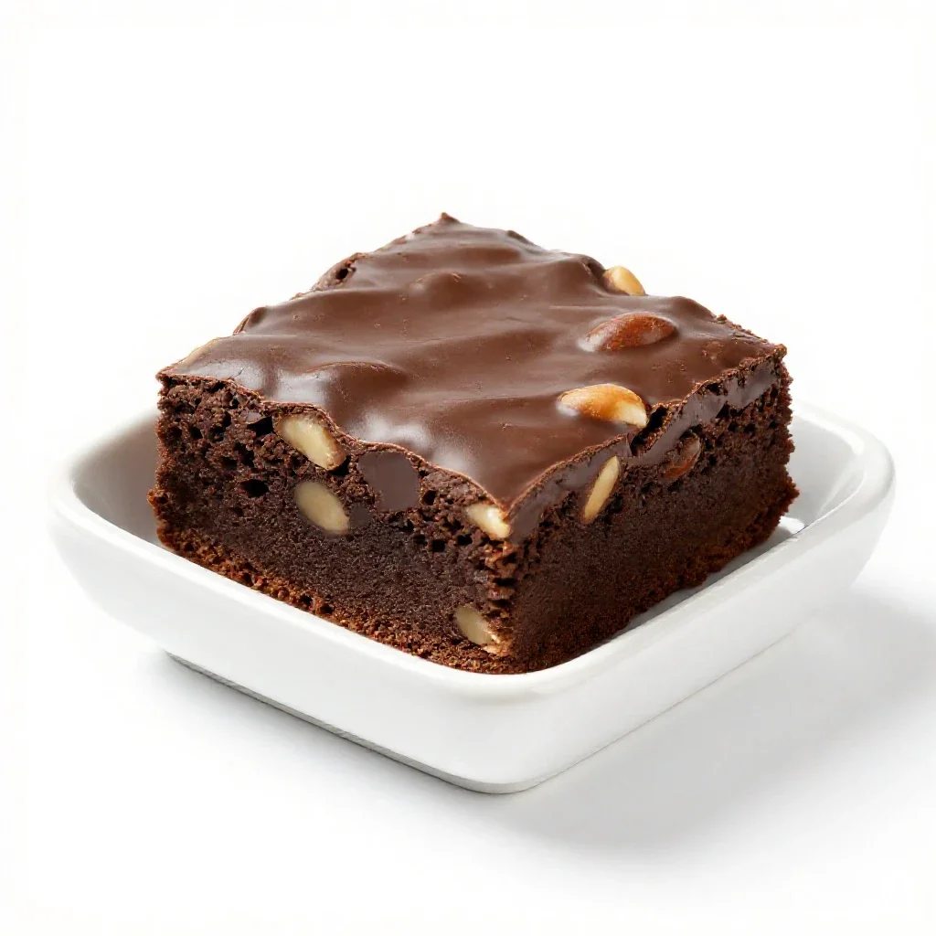 Brownie isolated on a white background