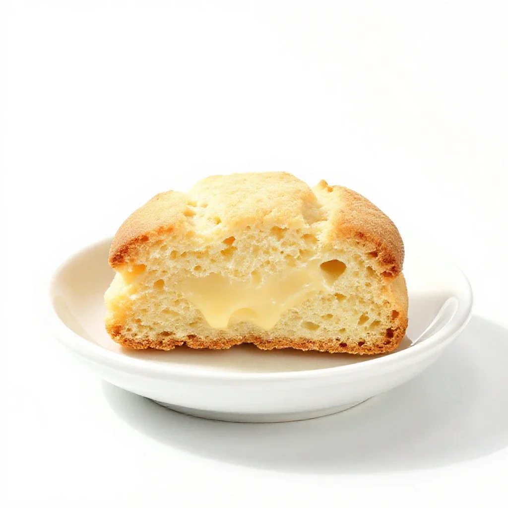 Buttermilk biscuit isolated on a white background