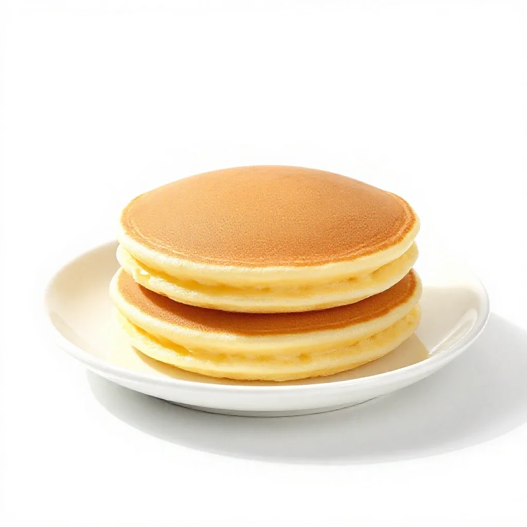 Buttermilk pancake isolated on a white background