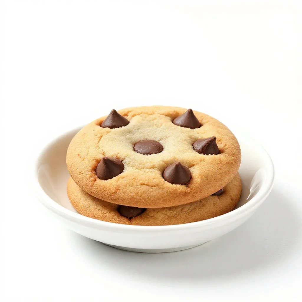 Chocolate chip cookie isolated on a white background