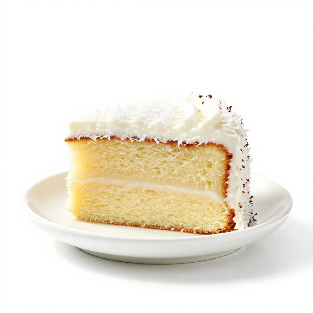 Coconut cake isolated on a white background