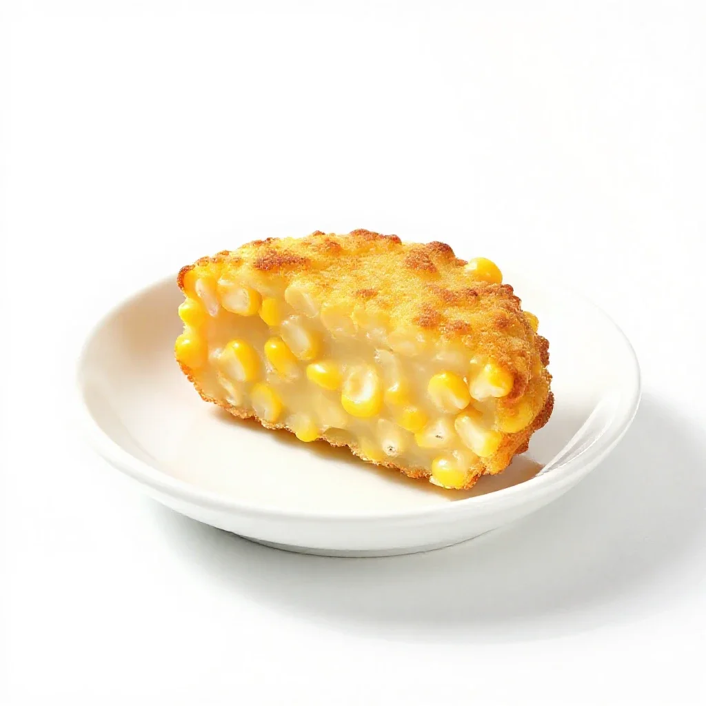 Corn fritter isolated on a white background