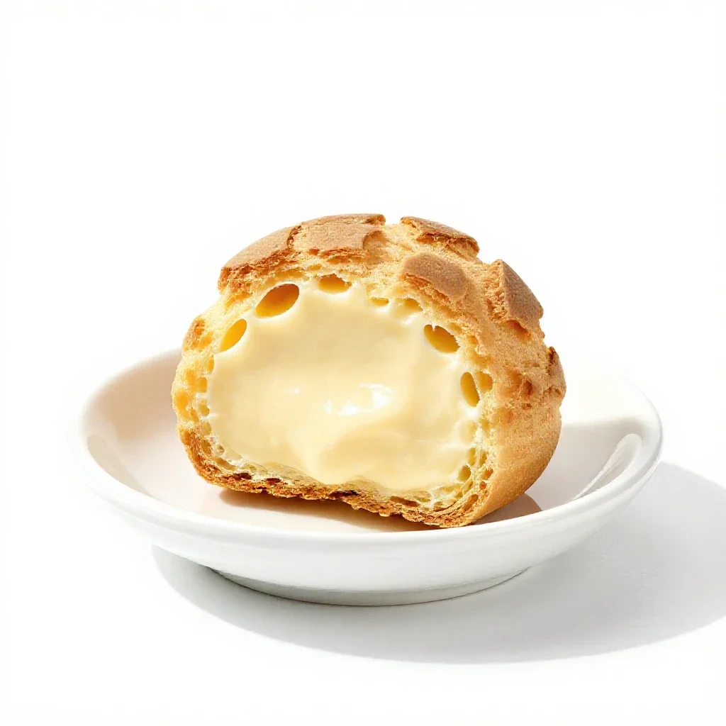 Cream puff isolated on a white background