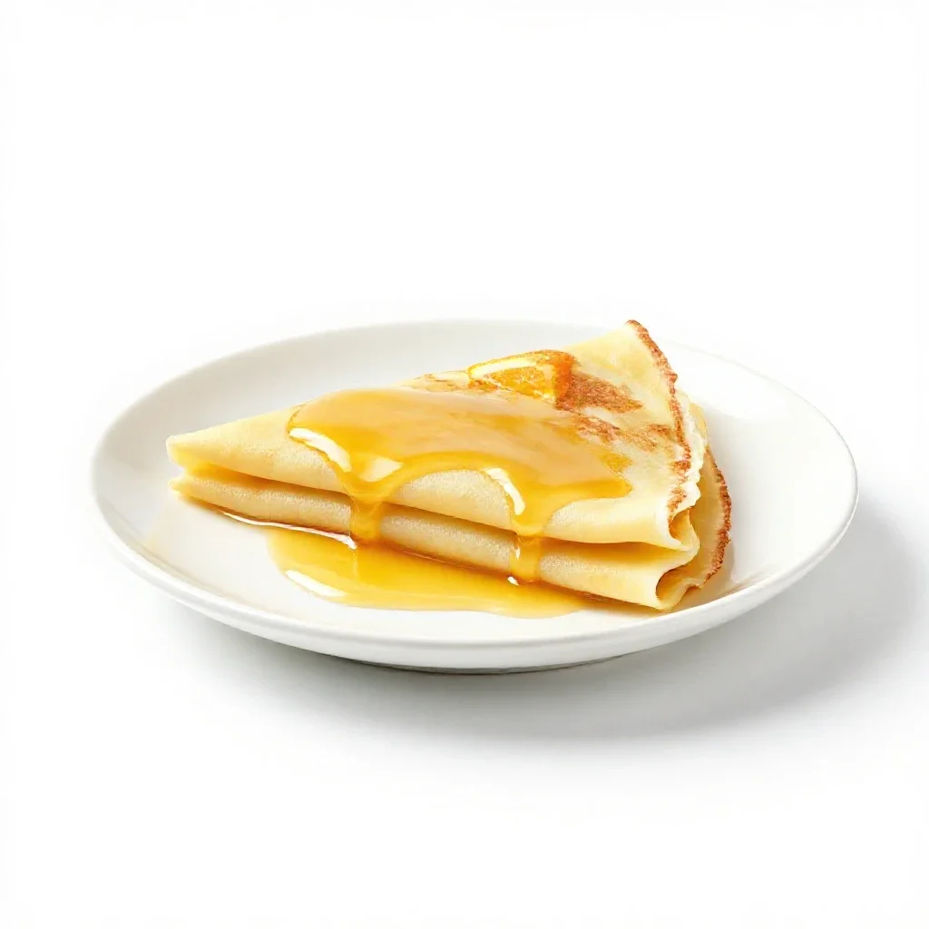 Crepe Suzette isolated on a white background