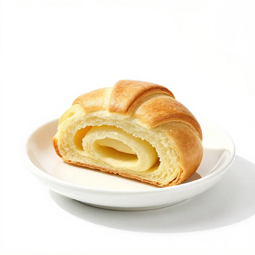 Crescent roll isolated on a white background