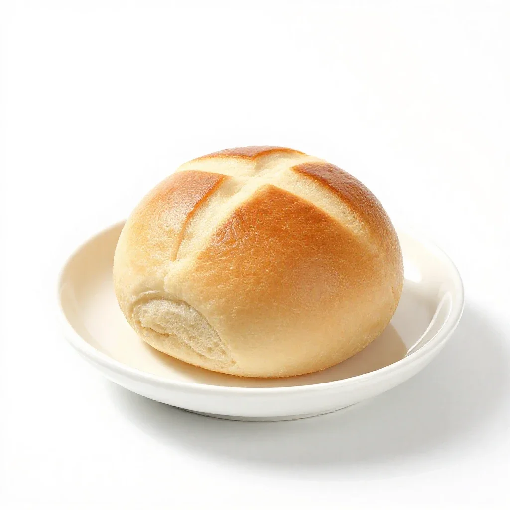Cross bun isolated on a white background