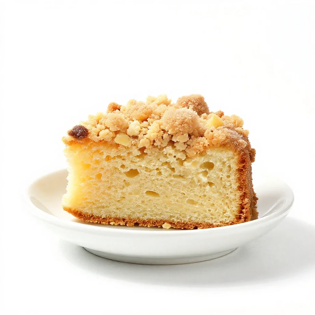 Crumb cake isolated on a white background