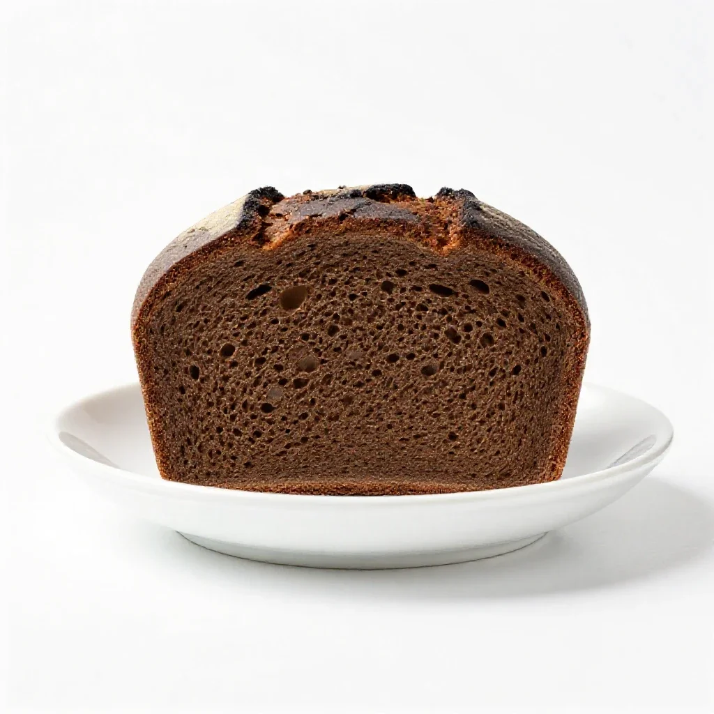 Dark bread isolated on a white background