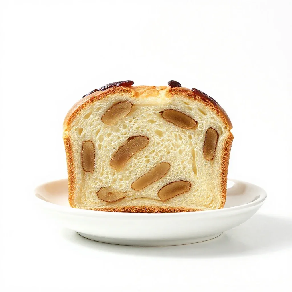 Date bread isolated on a white background