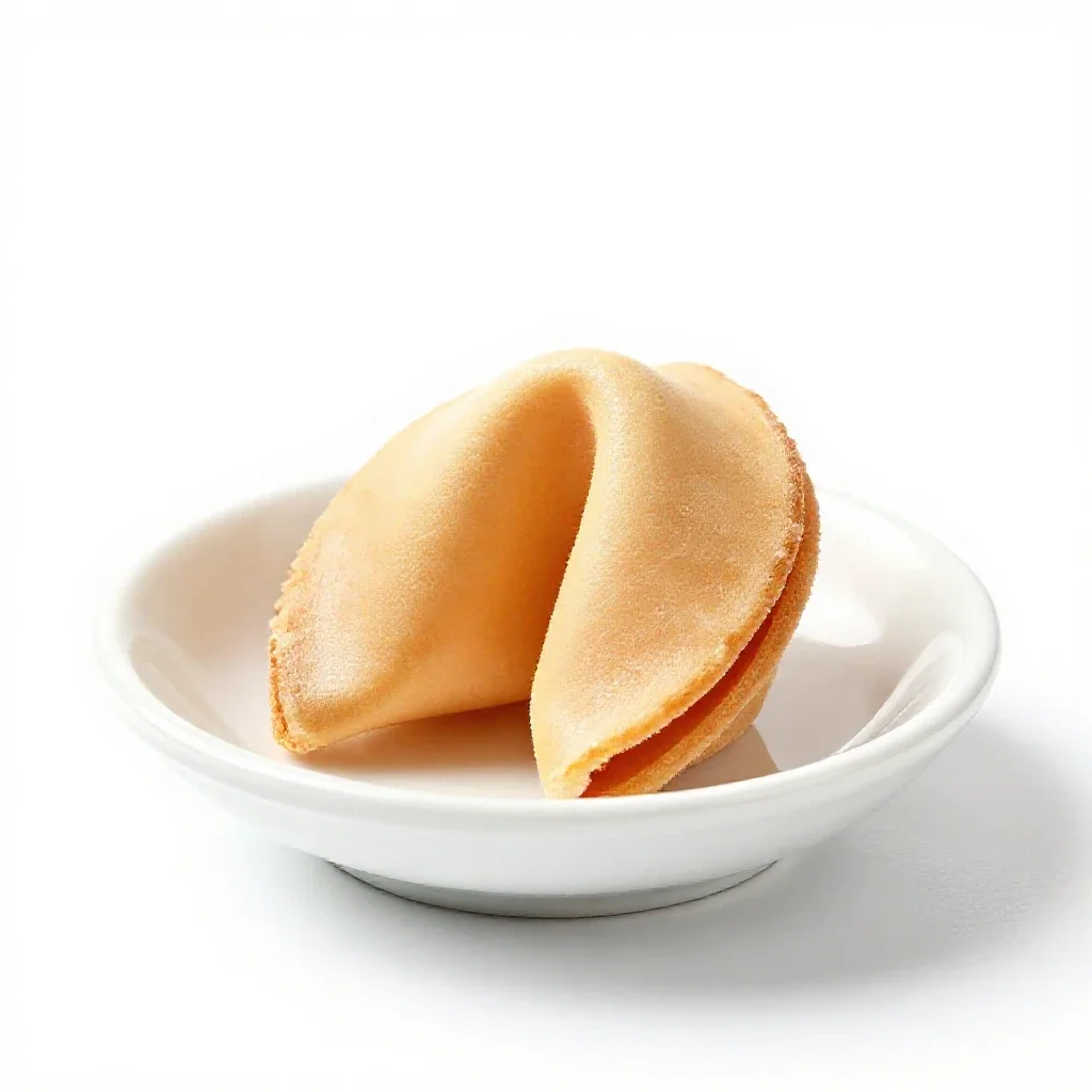 Fortune cookie isolated on a white background