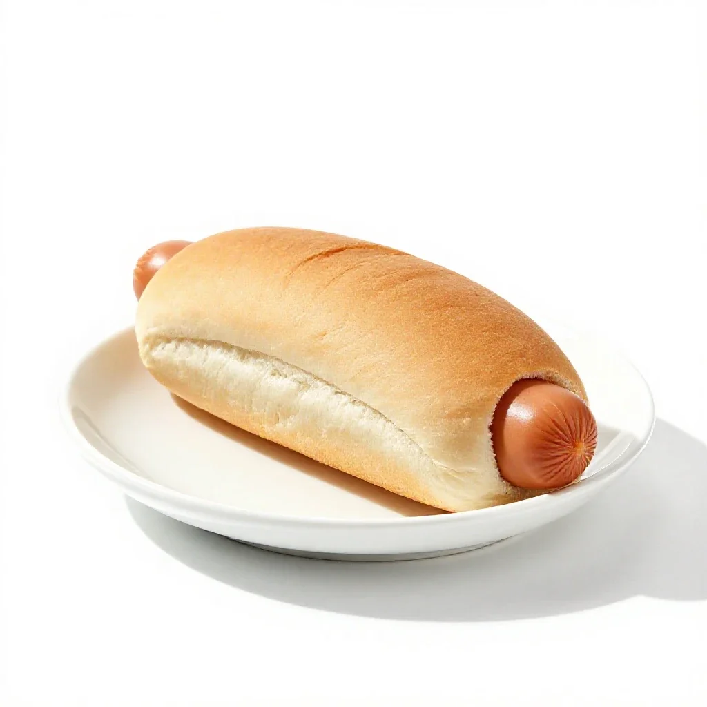 Frankfurter bun isolated on a white background