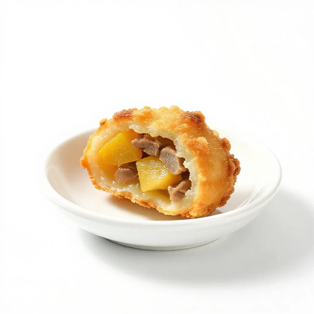 Fritter isolated on a white background