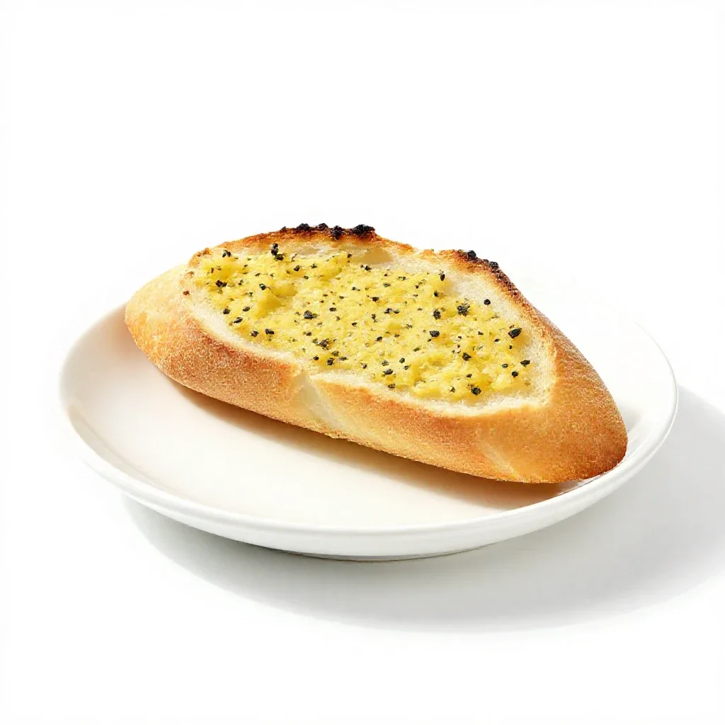 Garlic bread isolated on a white background