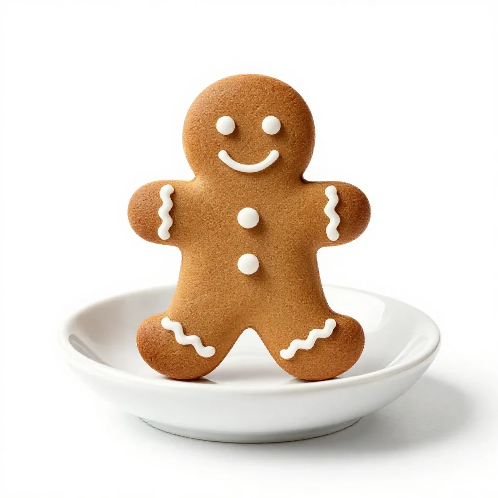 Gingerbread man isolated on a white background