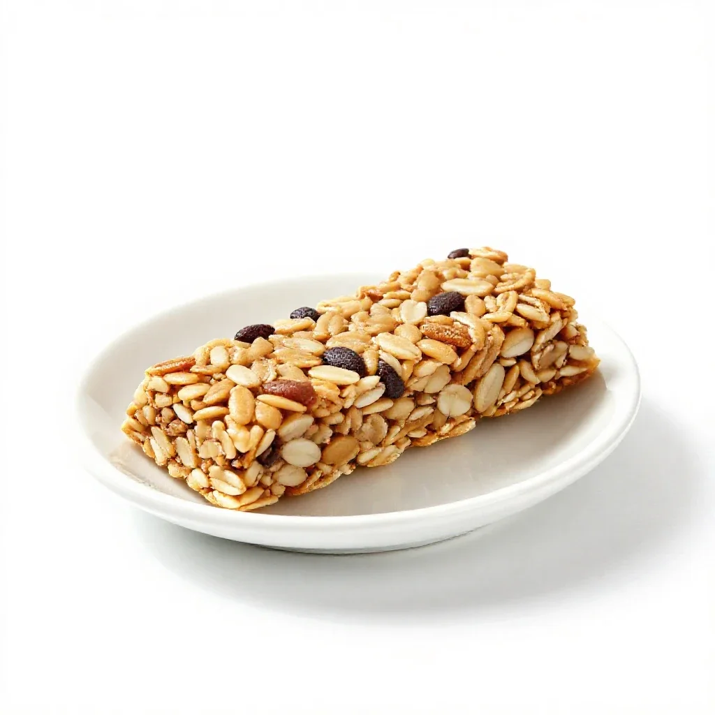 Granola bar isolated on a white background