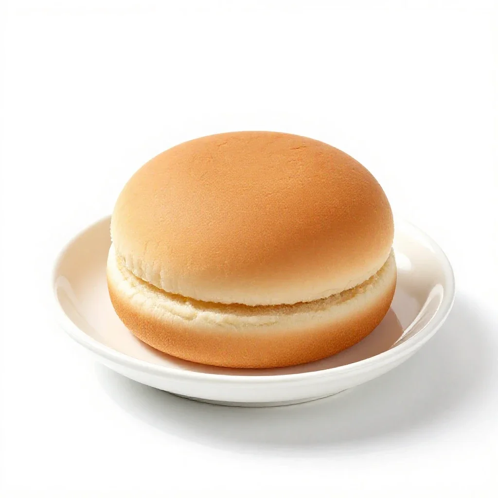 Hamburger bun isolated on a white background