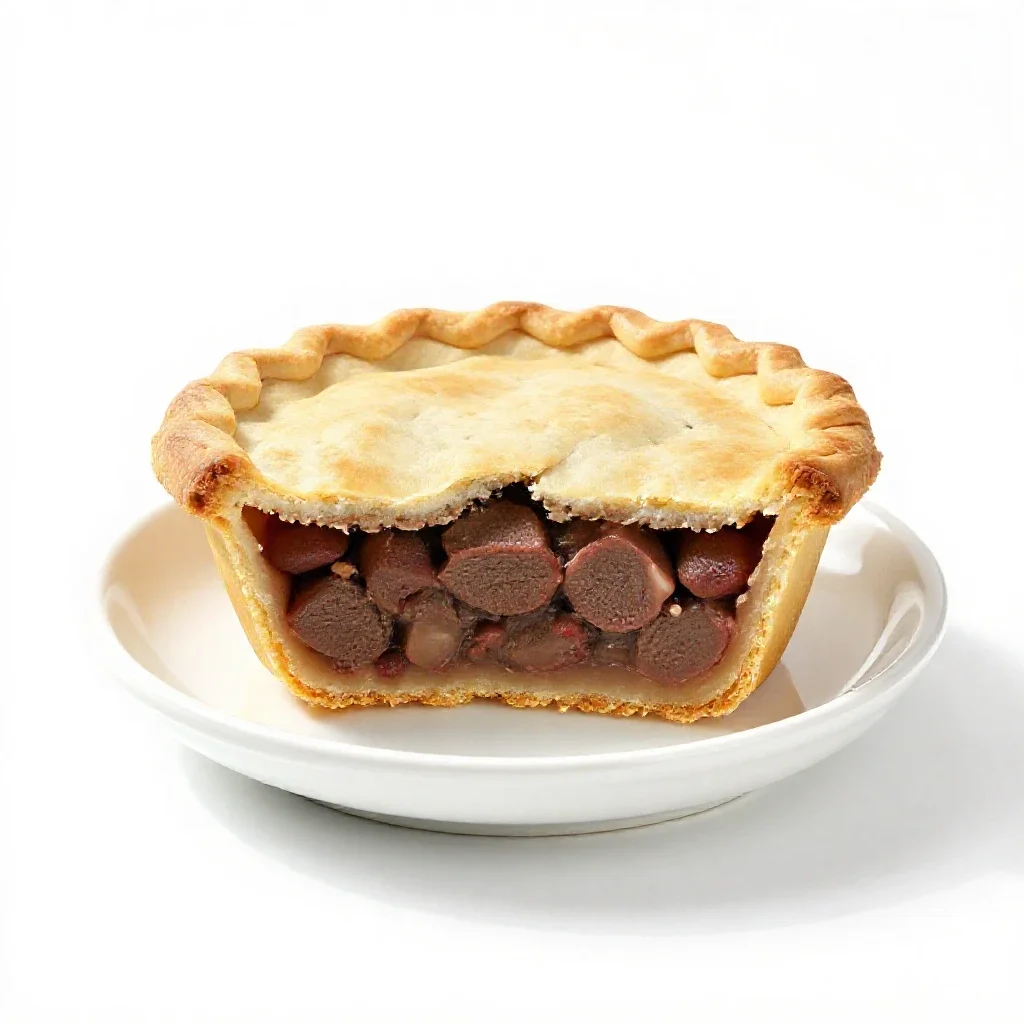 Kidney pie isolated on a white background