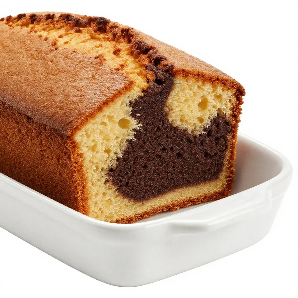 Marble cake isolated on a white background