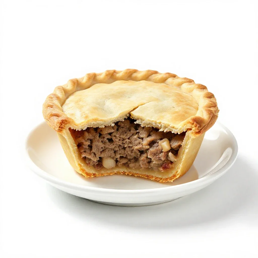 Meat pie isolated on a white background