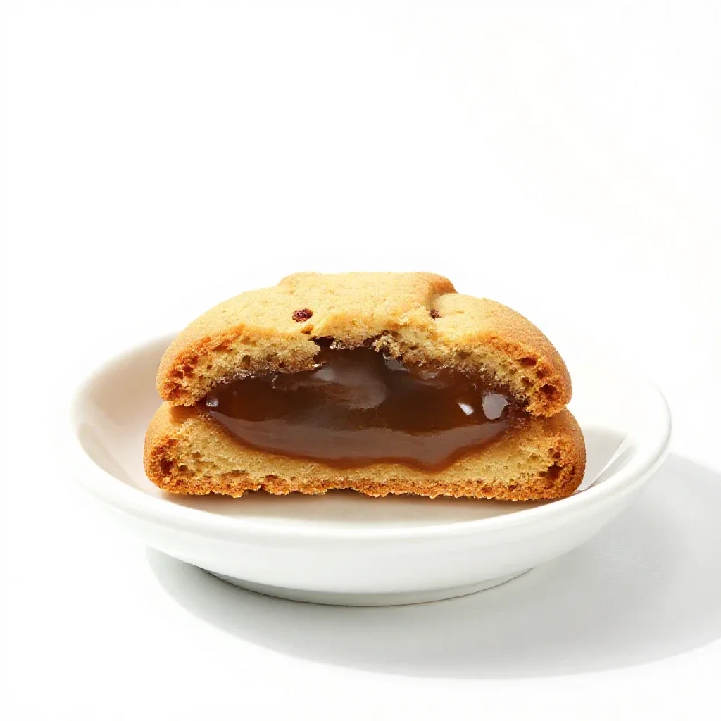 Molasses cookie isolated on a white background