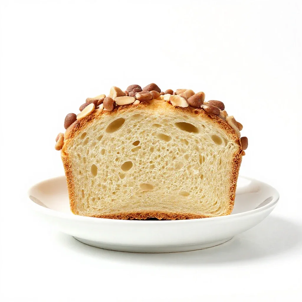 Nut bread isolated on a white background